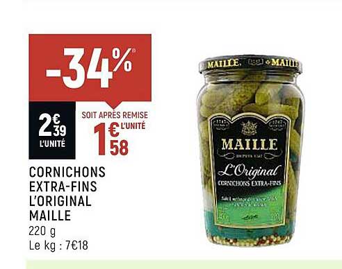 cornichons extra-fins l'original maille