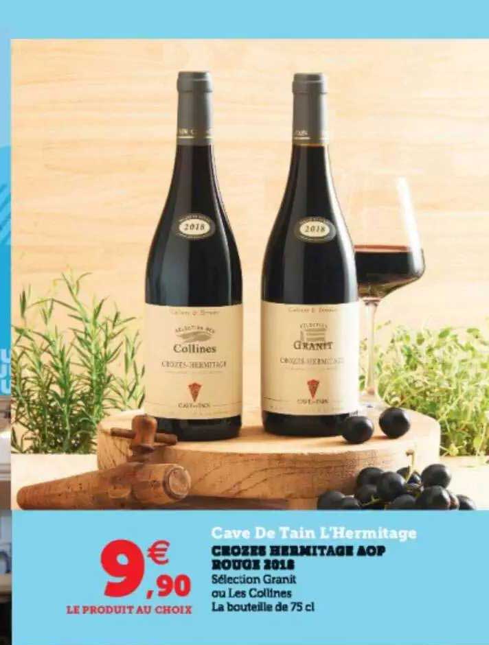 Crozes hermitage aop rouge 2018 cave de tain l'hermitage