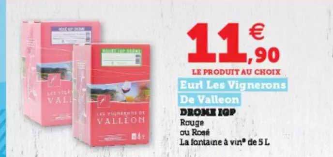 drome igp eurl les vignerons de valleon