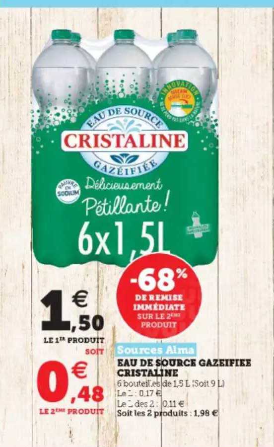 eau de source gazeifiée cristaline sources alma