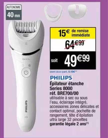 épilateur étanche séries 8000 philips