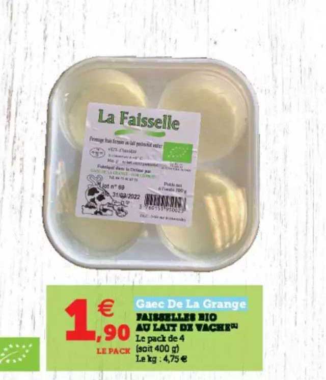 faisselles bio au lait de vache gaec de la grange