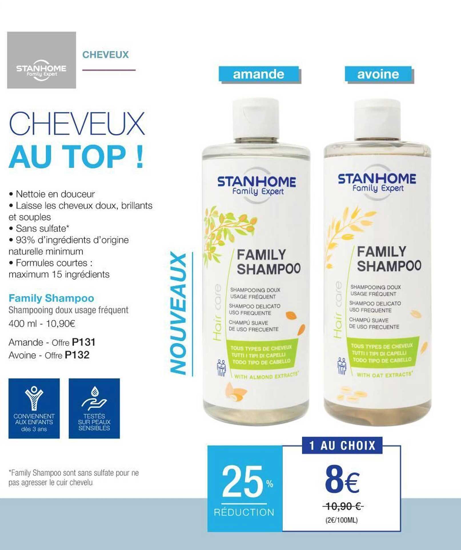 family shampoo shampooing doux usage fréquent