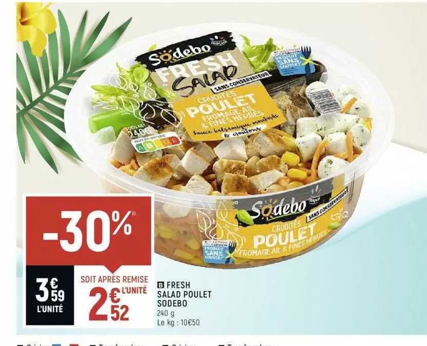 fresh salad poulet sodebo