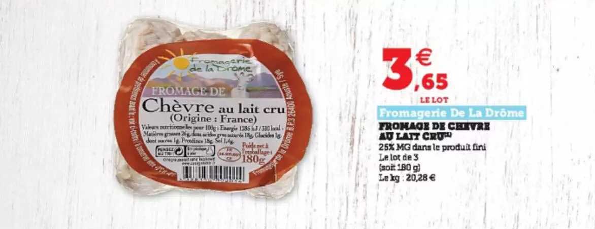 fromage de chèvre au lait cru fromagerie de la drôme