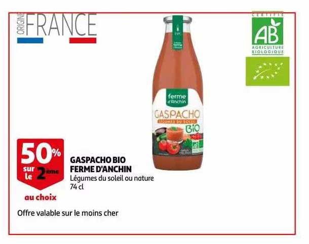 gaspacho bio ferme d'anchin