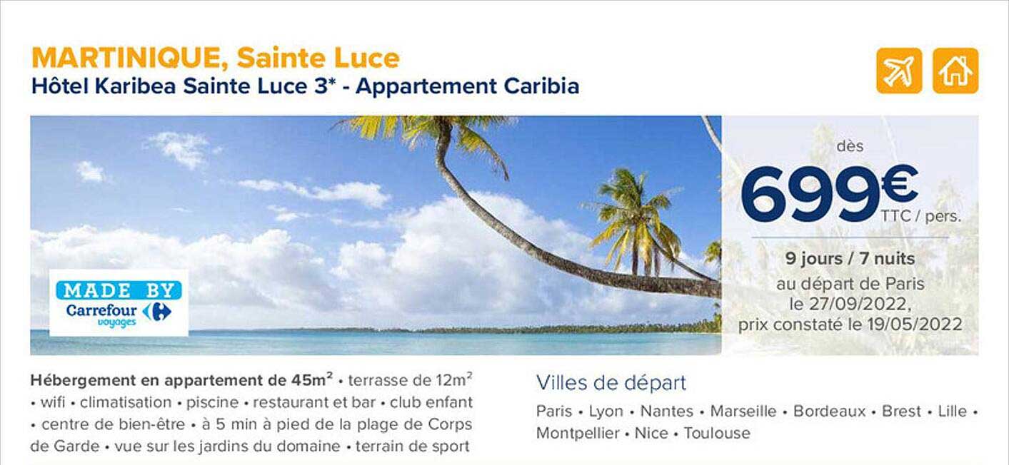 hôtel karibea sainte luce 3* - appartement caribia
