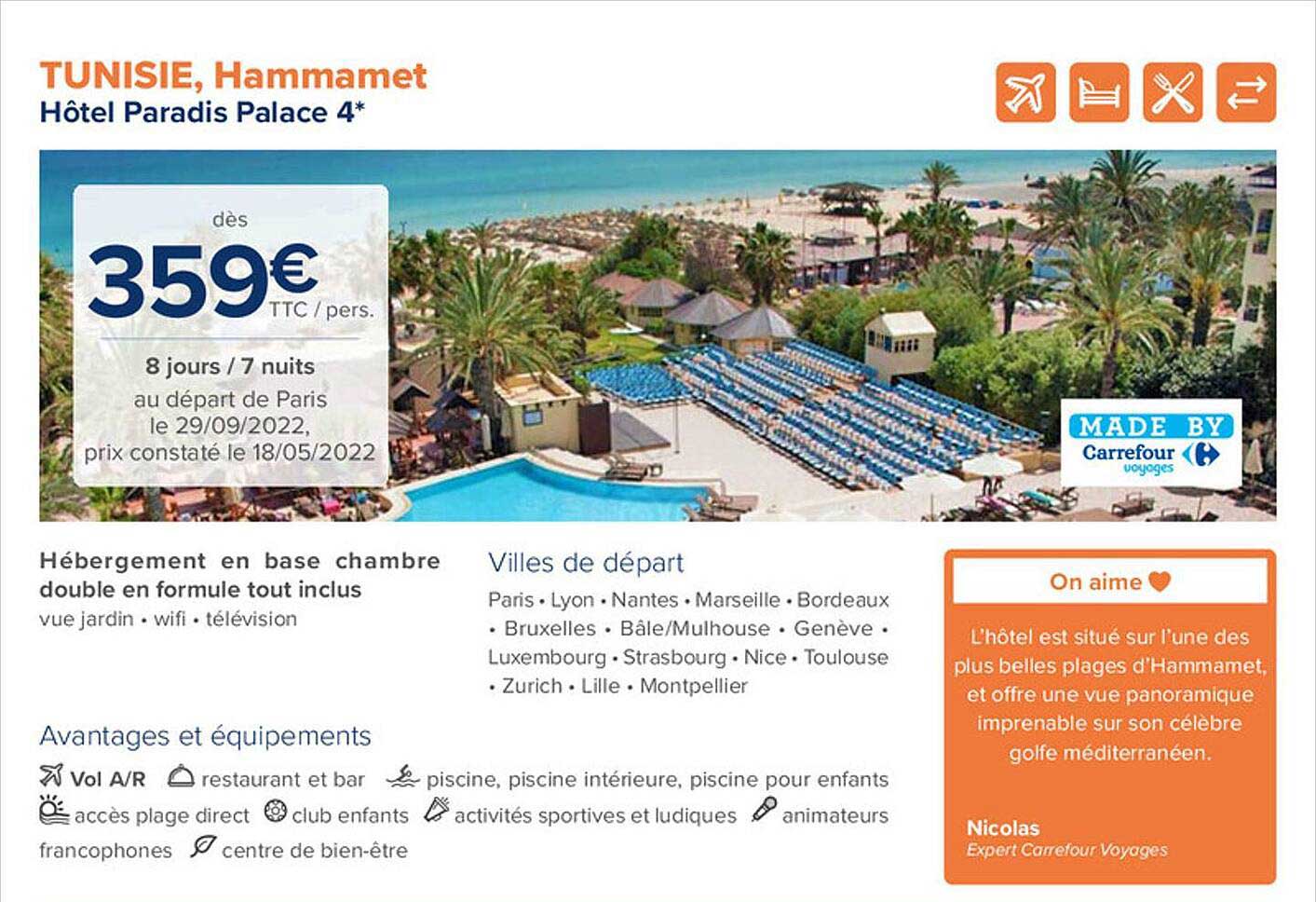 Hôtel Paradis Palace 4*