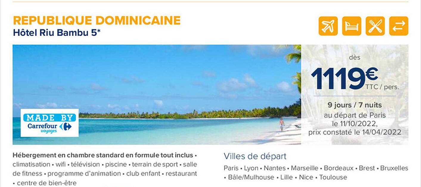 hôtel riu bambu 5*