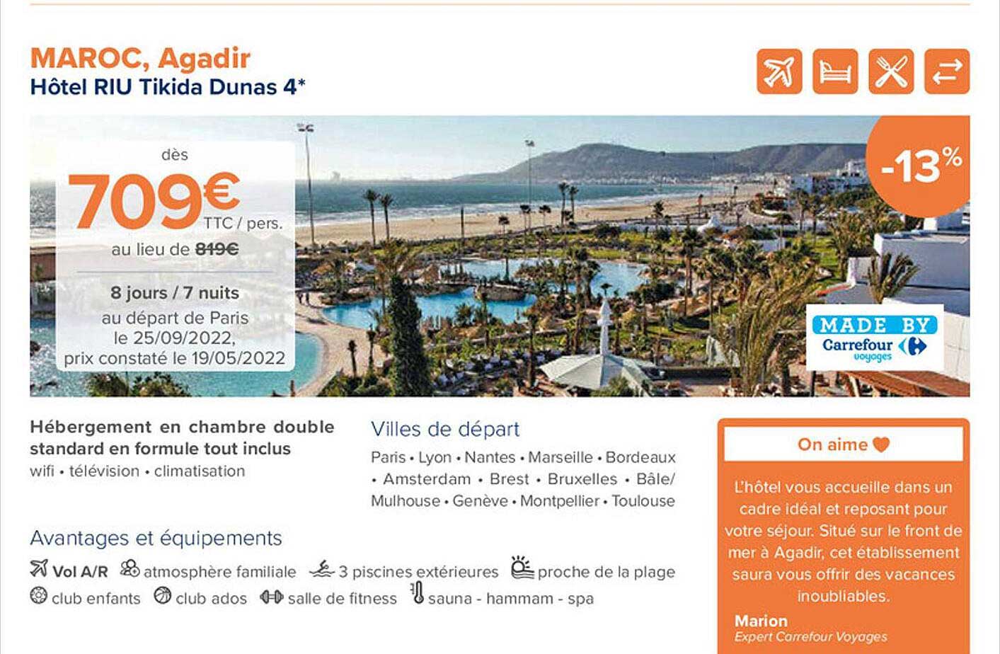 hôtel riu tikida dunas 4*