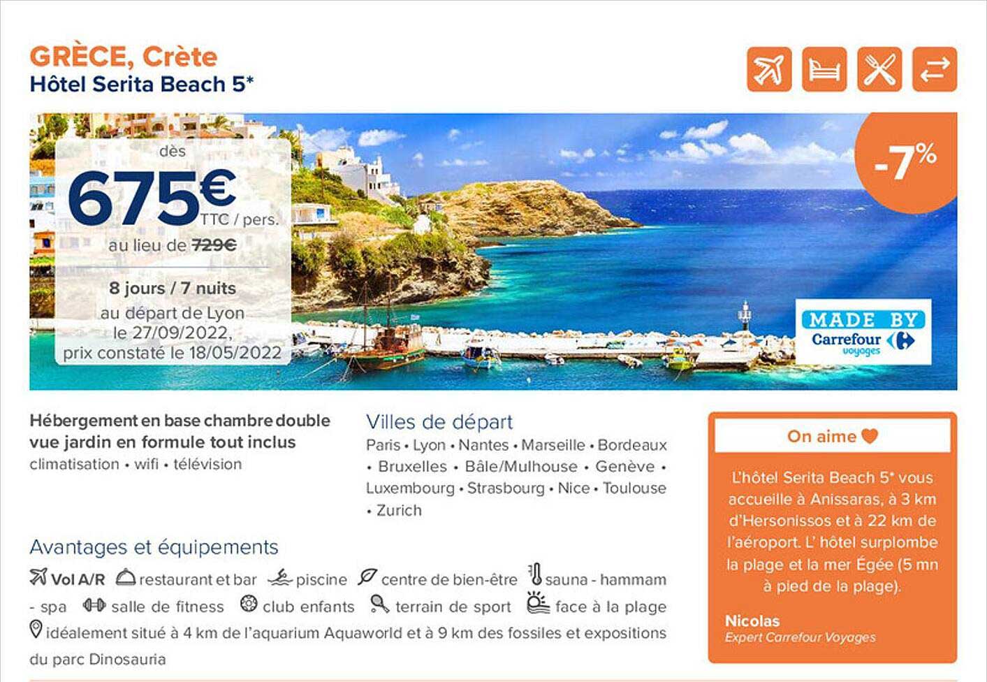 hôtel serita beach 5*