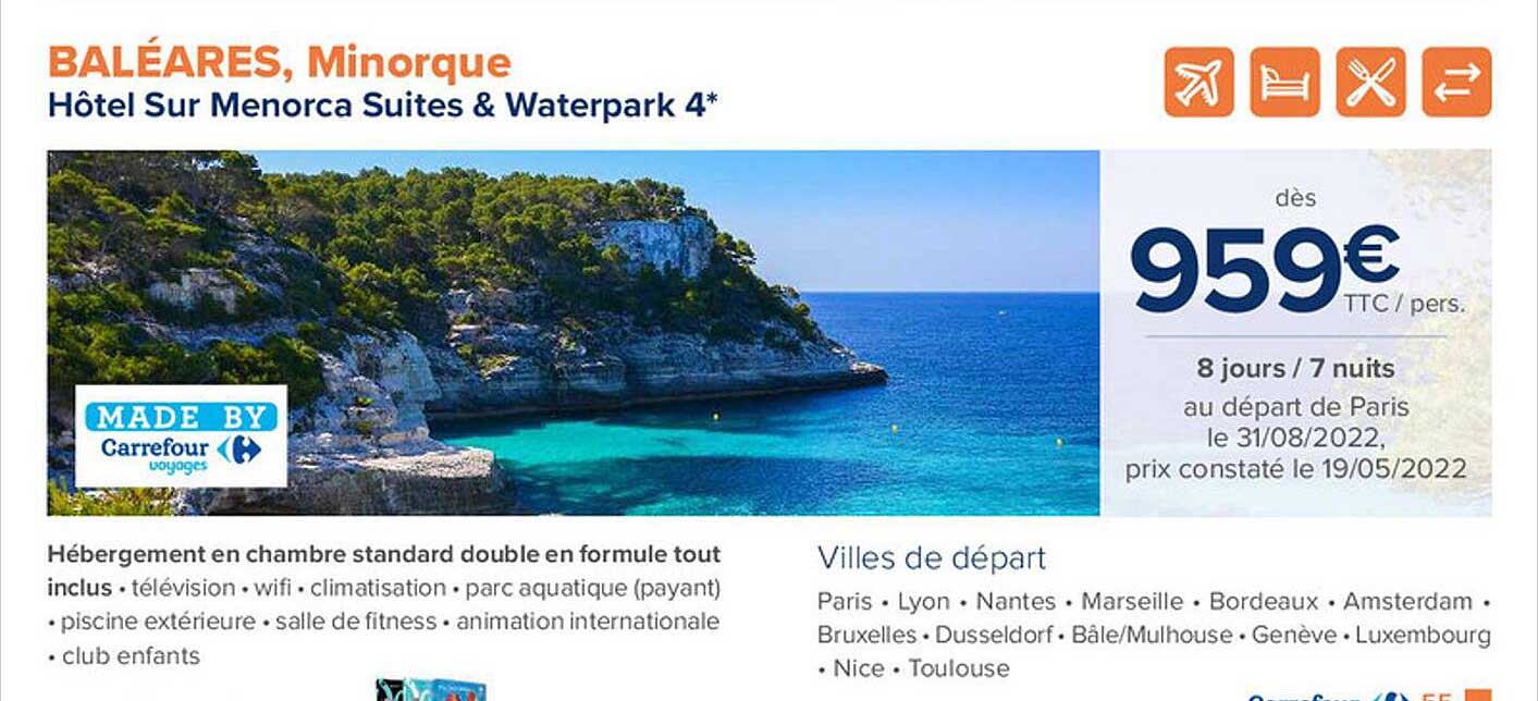 hôtel sur menorca suites & waterpark 4*