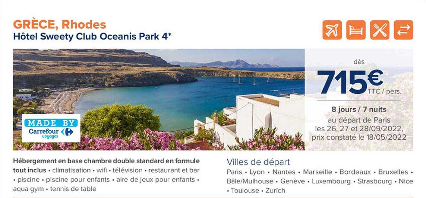 hôtel sweety club océanis park 4*