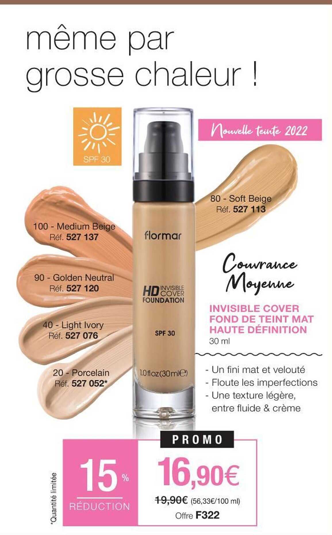 invisible cover fond de teint mat haute définition