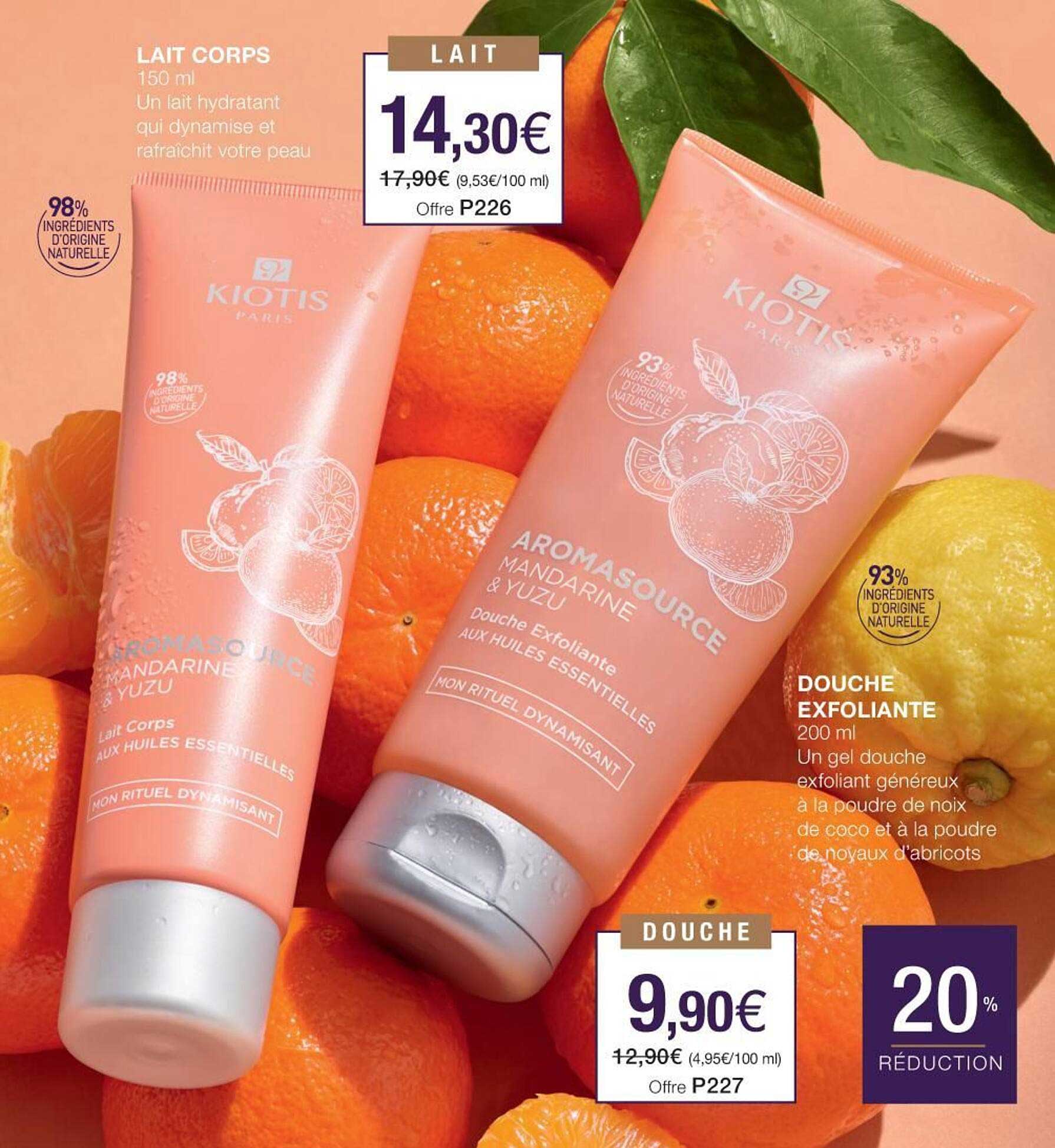 lait corps douche exfoliante