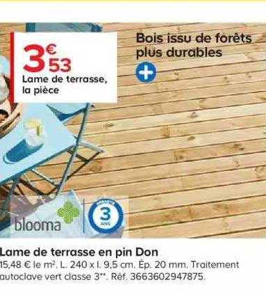 lame de terrasse en pin don