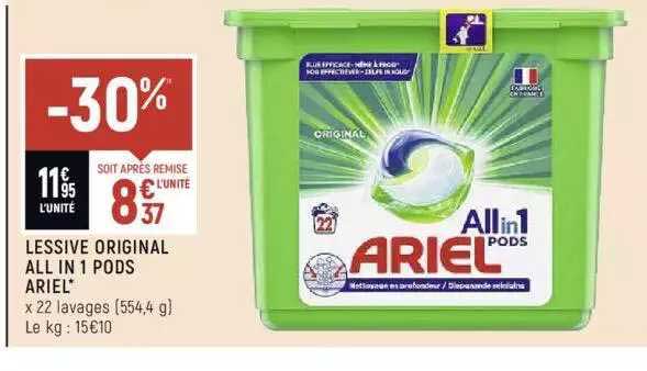 lessive original all in 1 pods ariel