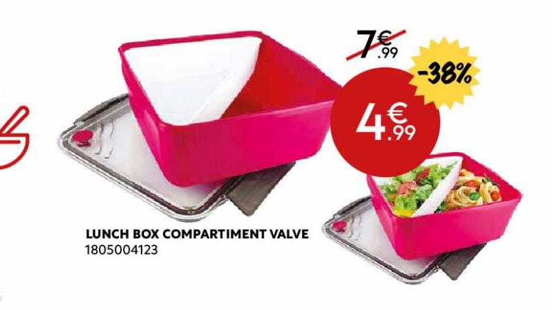 lunch box compartiment valve