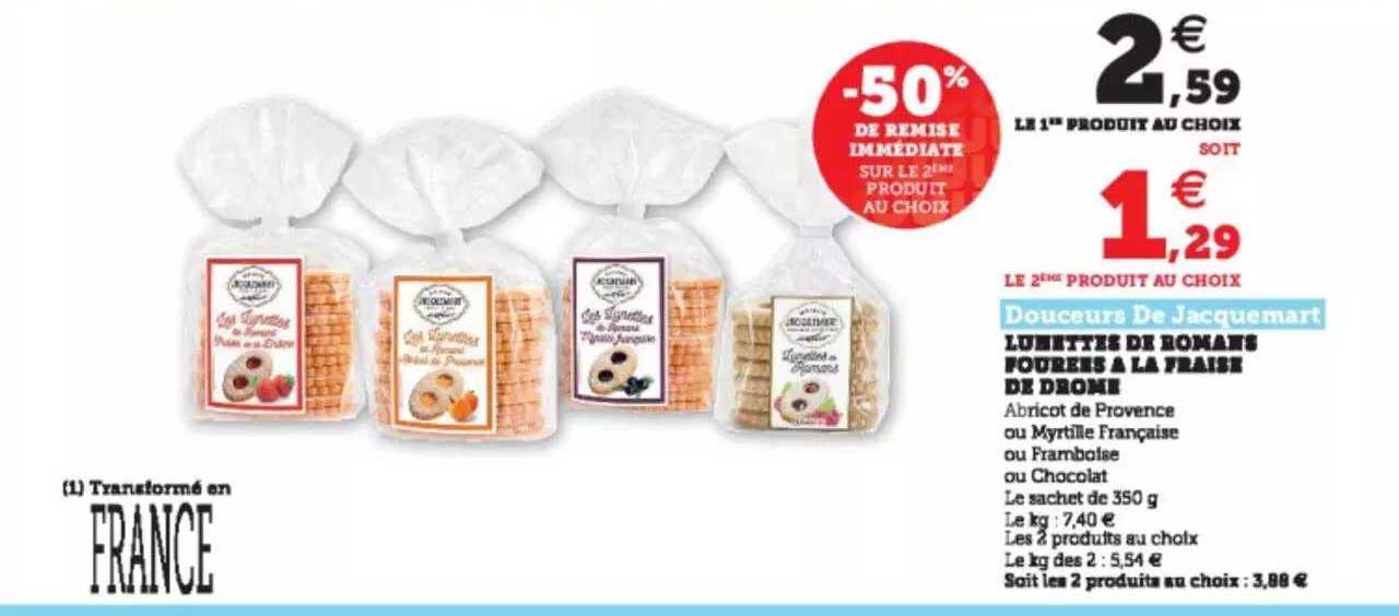 lunettes de romans fourrées à la fraise de drome douceurs de jacquemart