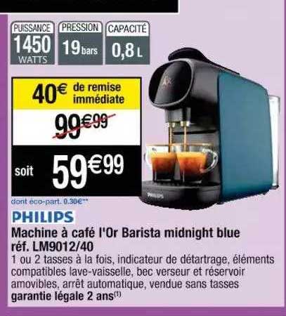 machine à café l'or barista midnight blue philips