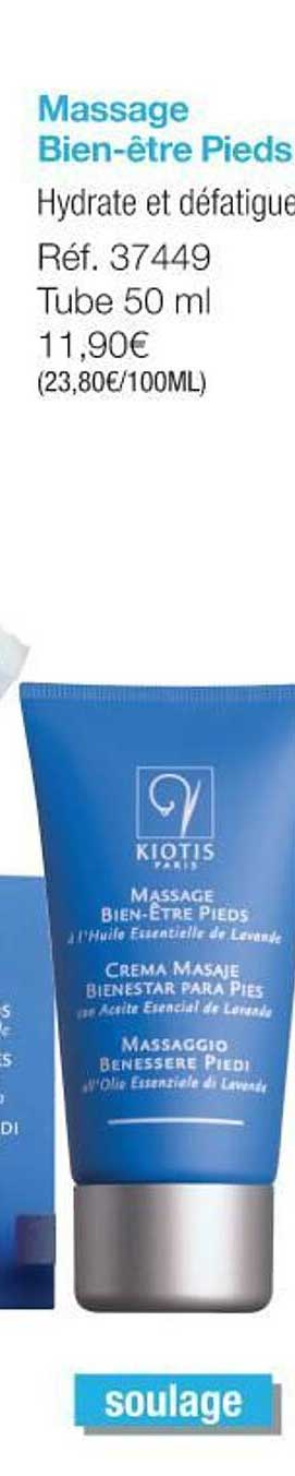 massage bien-être pieds hydrate et défatigues