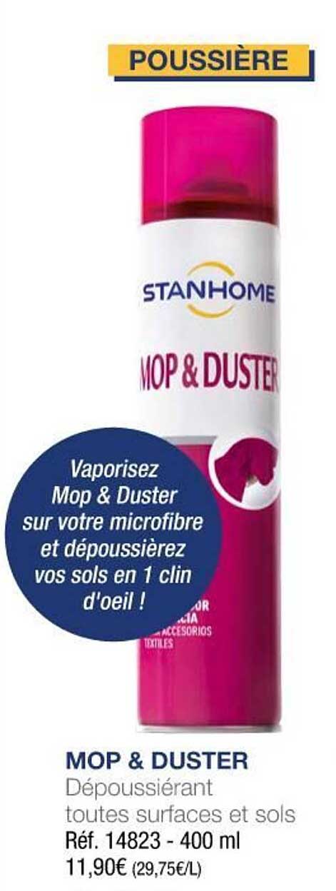 mop & duster dépoussiérant toutes surfaces et sols