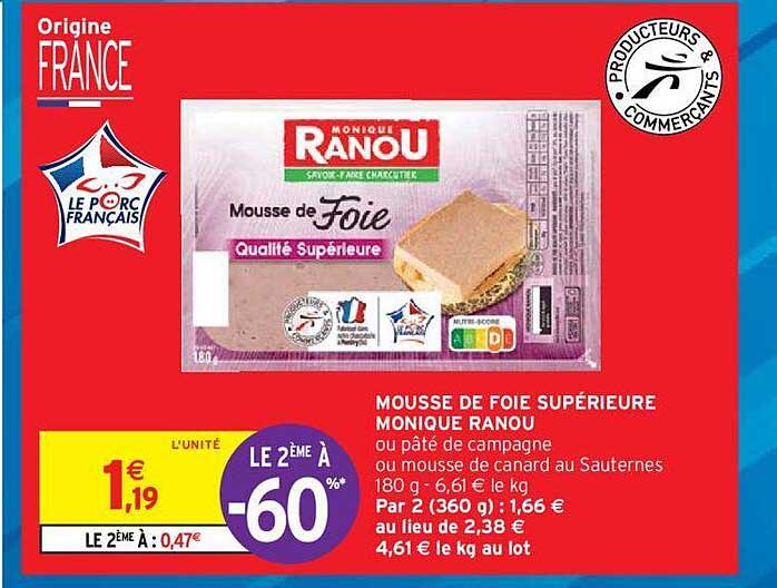 mousse de foie supérieure monique ranou