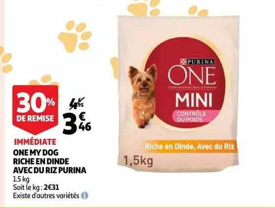 one my dog riche en dinde avec du riz purina