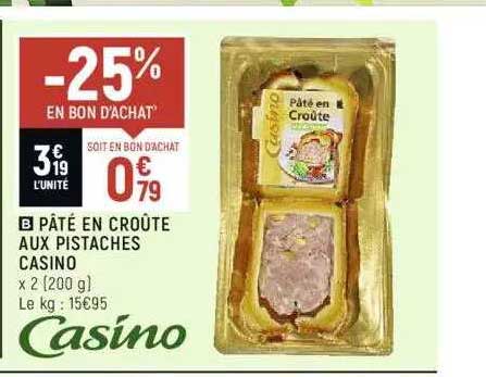 Pâté En Croûte Aux Pistaches Casino