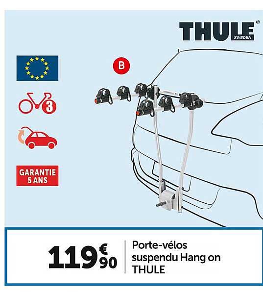 porte-vélos suspendu hang on thule