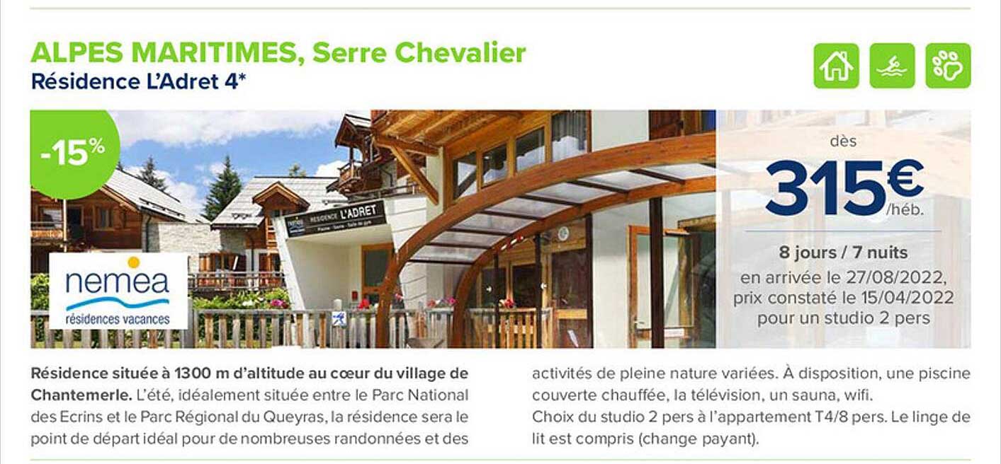 résidence l'adret 4*