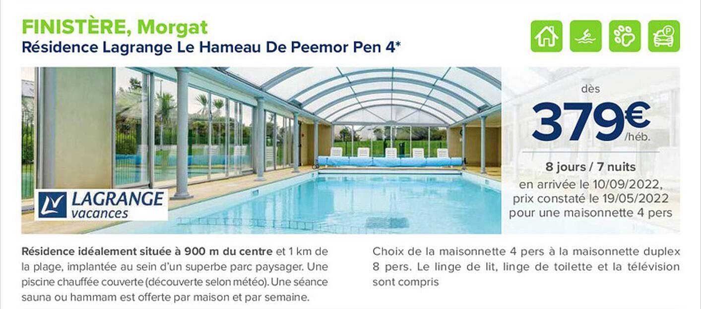 résidence lagrange le hameau de peemor pen 4*