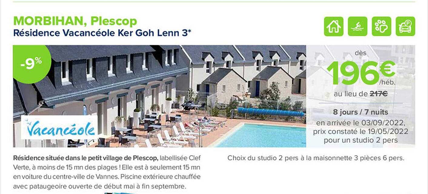Résidence Vacancéole Ker Goh Lenn 3*