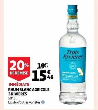 Rhum Blanc Agricole 3 Rivières