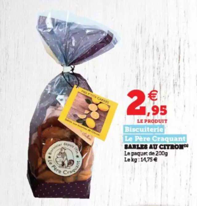sablés au citron biscuiterie le père craquant