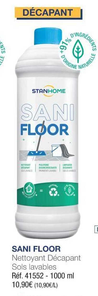 sani floor nettoyant décapant sols lavables