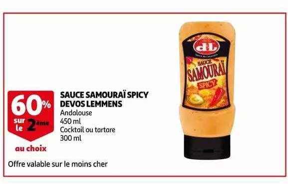 sauce samouraï spicy devos lemmens