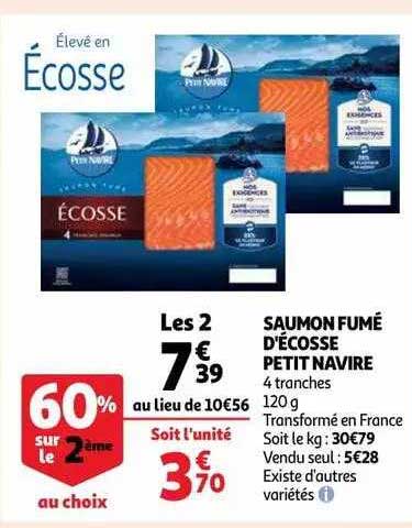 saumon fumé d'écosse petit navire