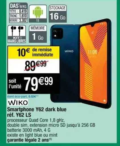 Smartphone Y62 Dark Blue Wiko