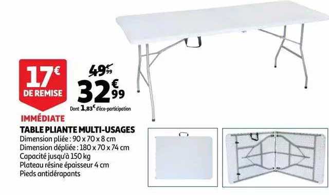 table pliante multi-usages