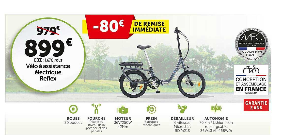 vélo à assistance électrique reflex