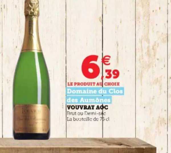 vouvray aoc domaine du clos des aumônes