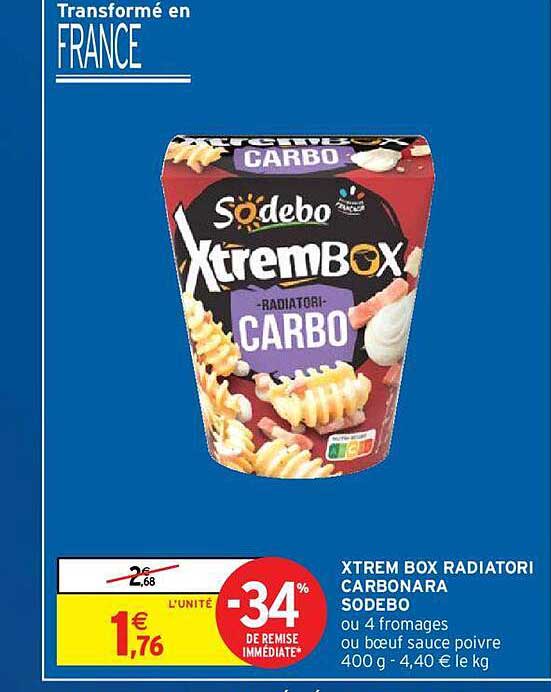 Xtrem Box Radiatori Carbonara Sodebo