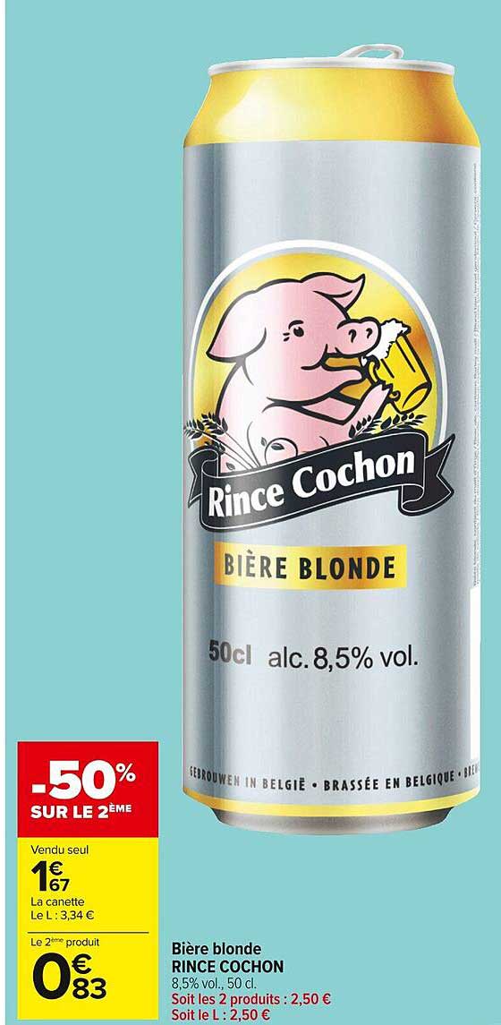 bière blonde rince cochon