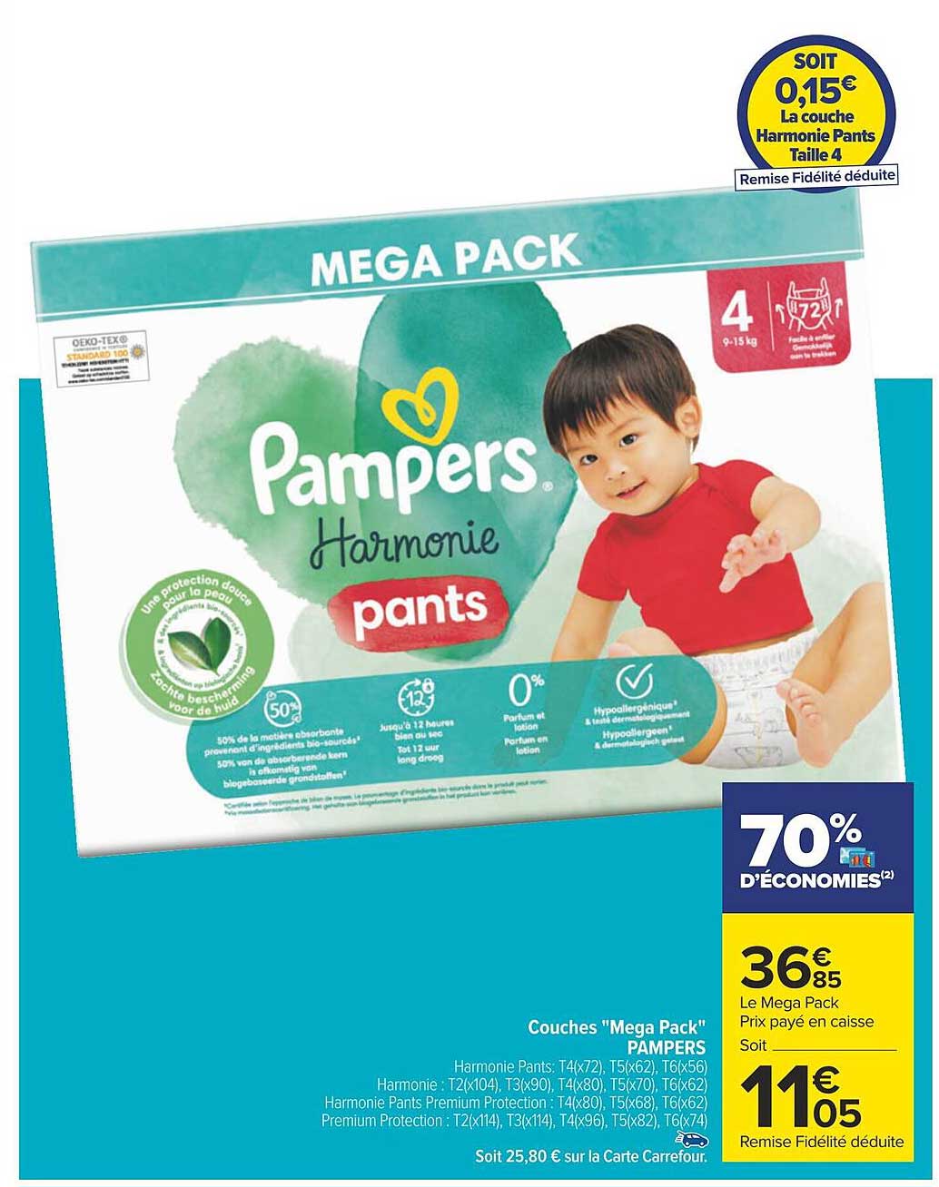 Couches Méga Pack Pampers