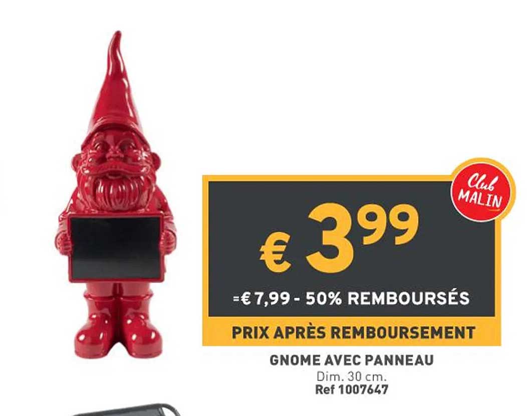 gnome avec panneau