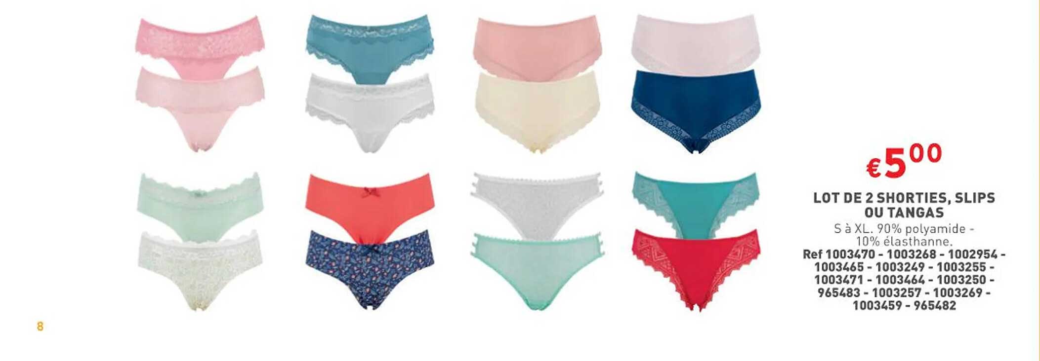 Lot De 2 Shorties, Slips Ou Tangas