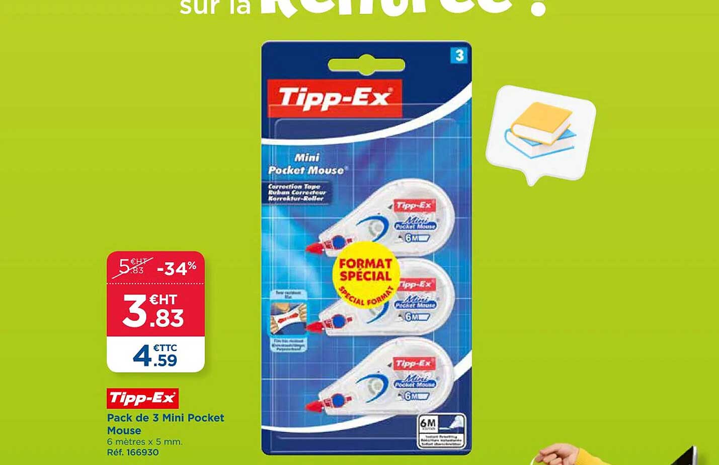 pack de 3 mini pocket mouse tipp-ex