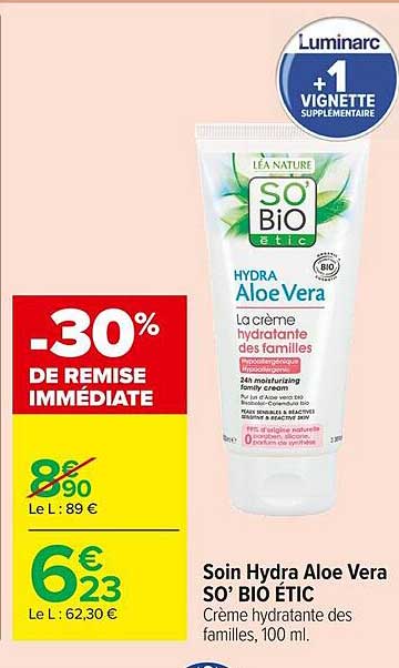 soin hydra aloe vera so' bio étic