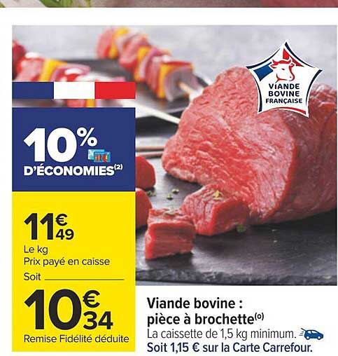 Viande Bovine : Pièce à Brochette